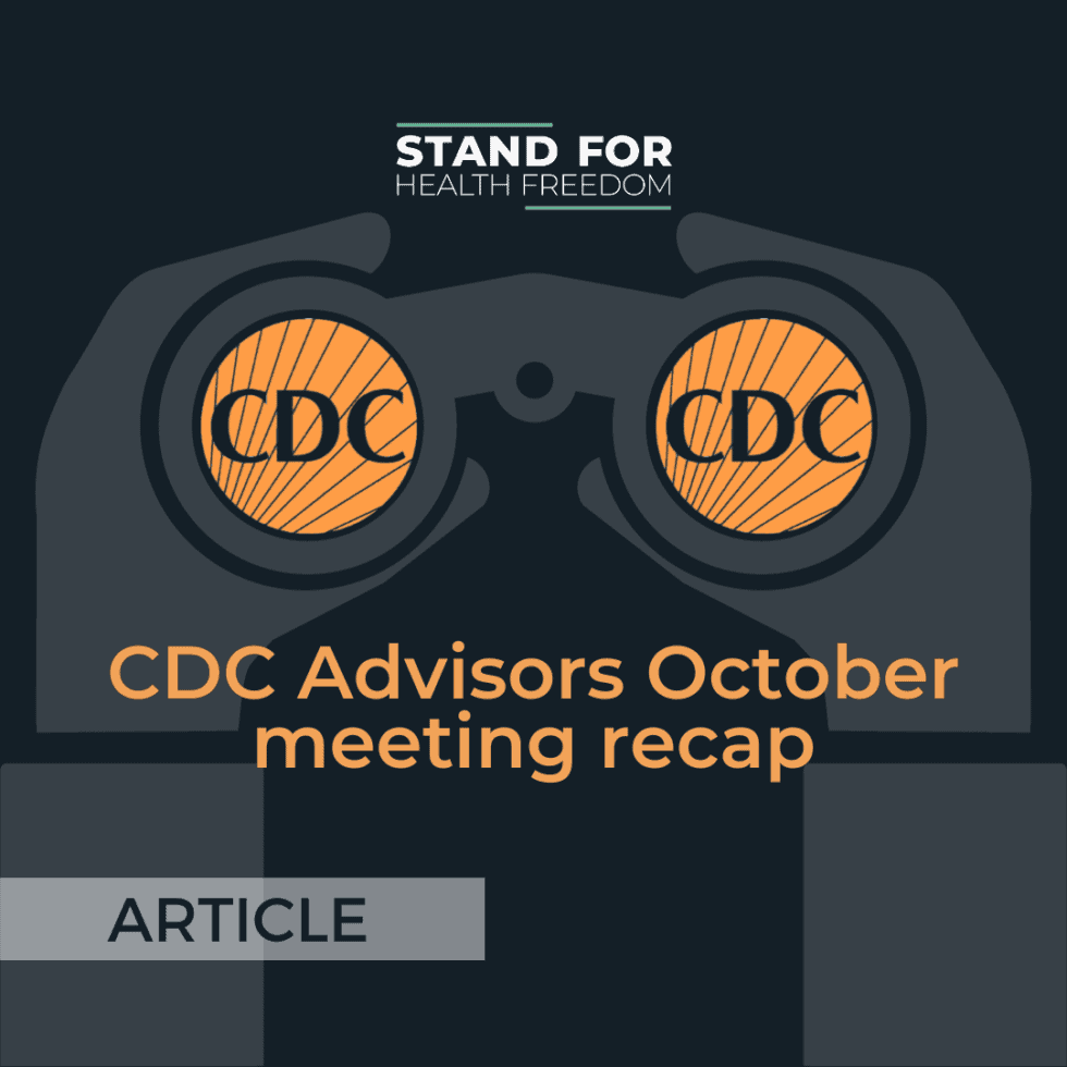 CDC Advisors October meeting recap STAND FOR HEALTH FREEDOM