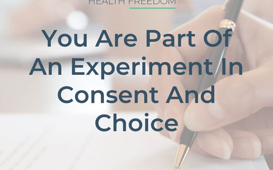 You are part of an experiment in consent and choice