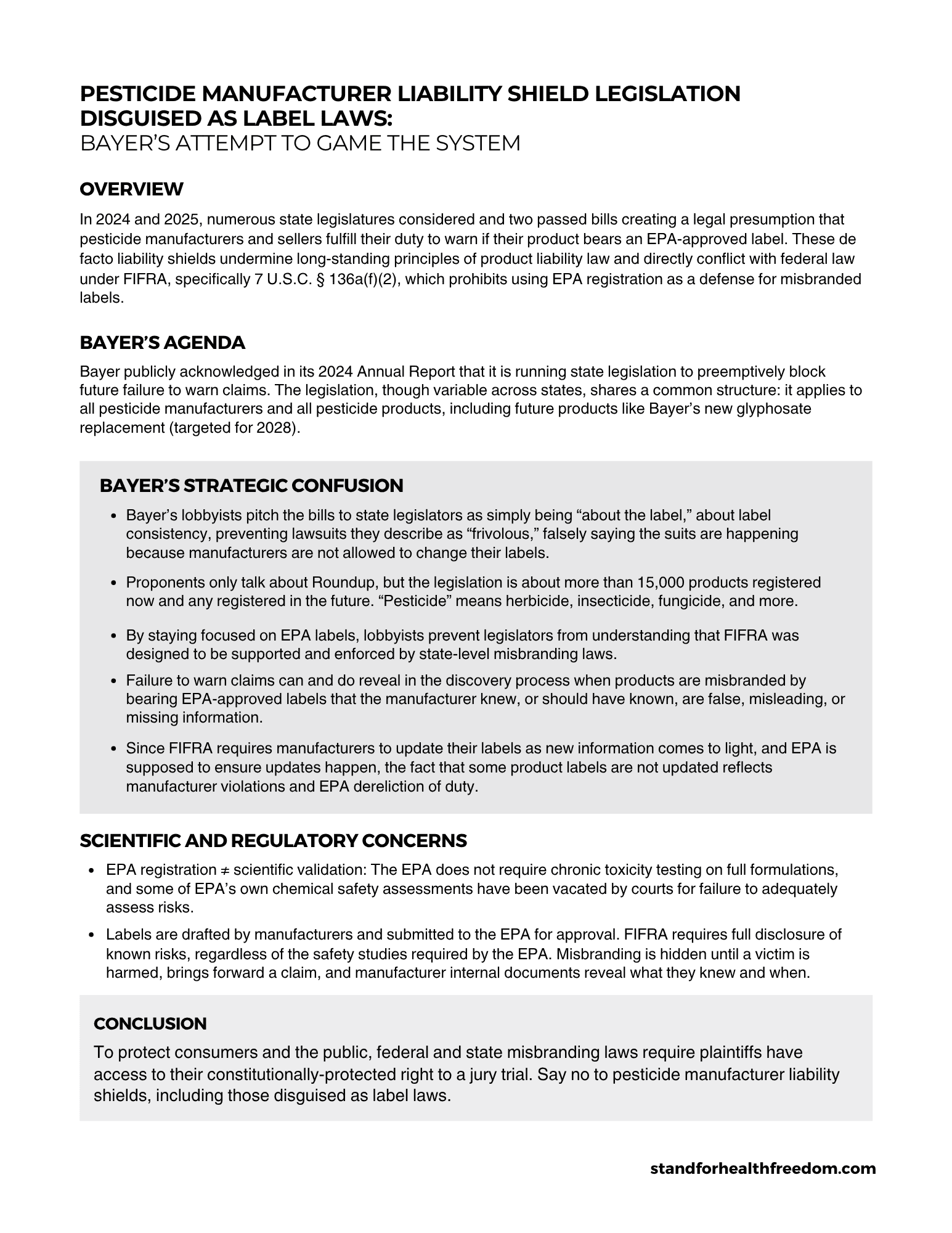 Advocacy Tips | Stand For Health Freedom