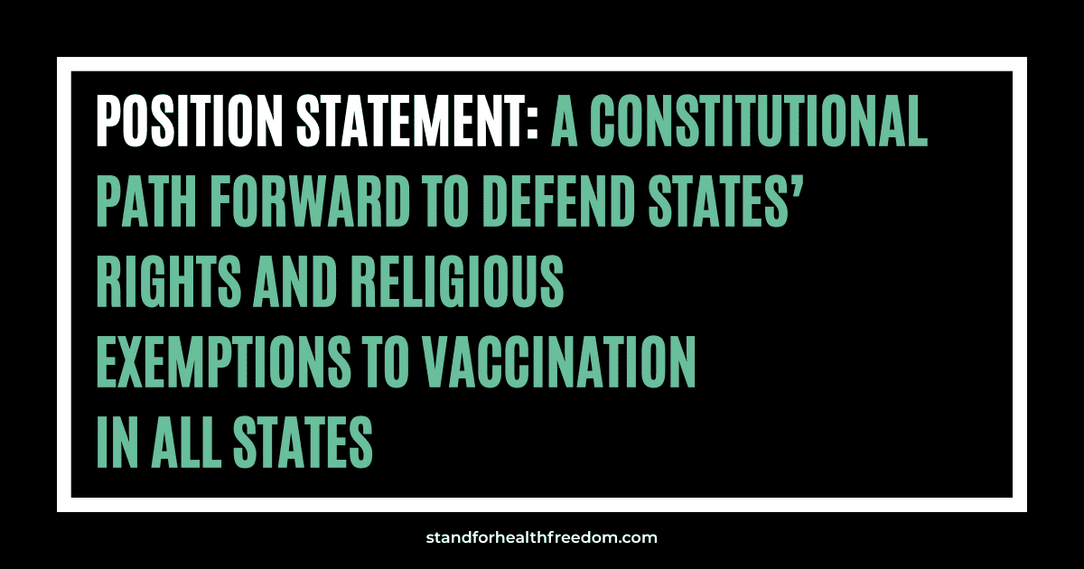 Instate Position Position Statement: A Constitutional Path Forward to Defend States ...