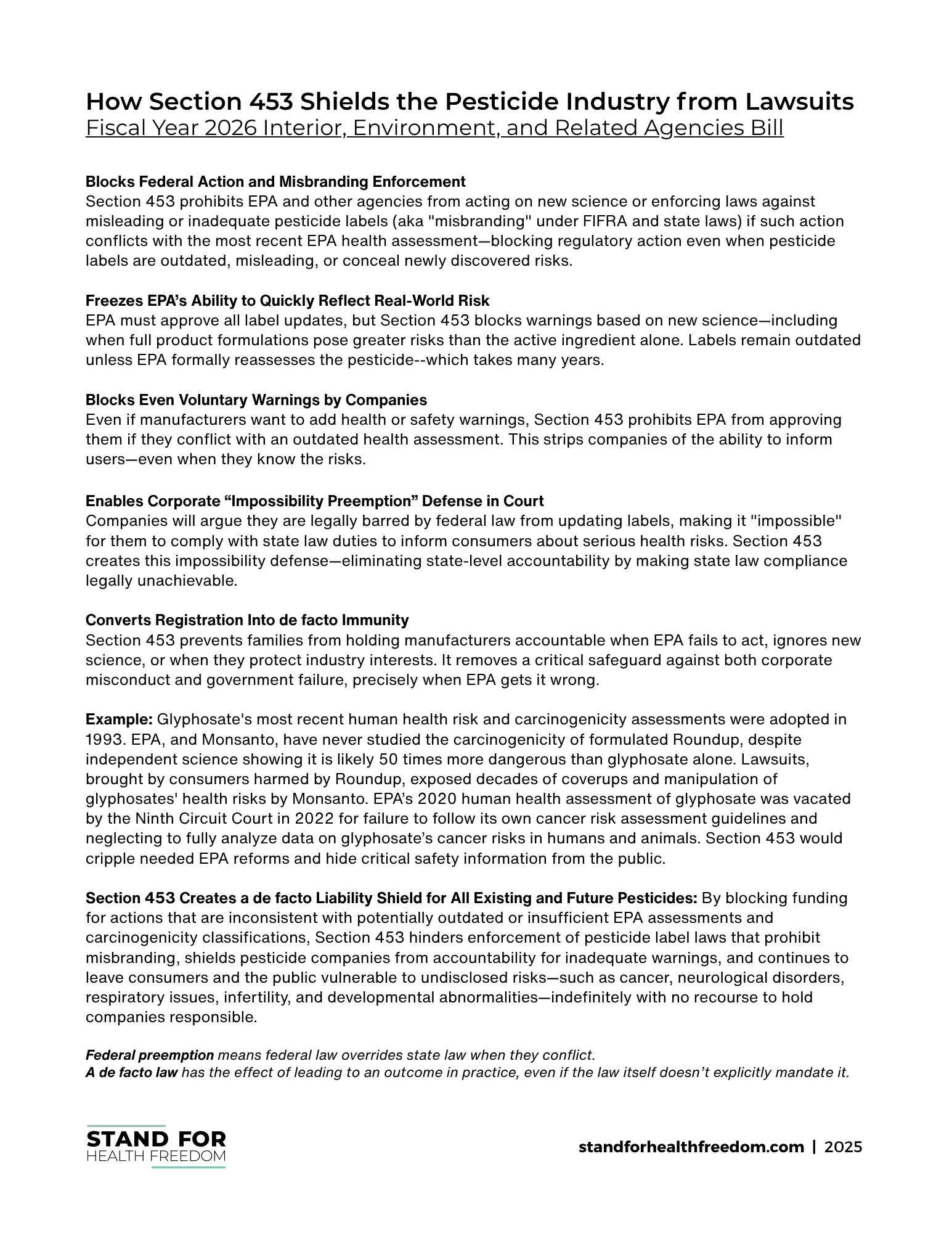 Advocacy Tips | Stand For Health Freedom