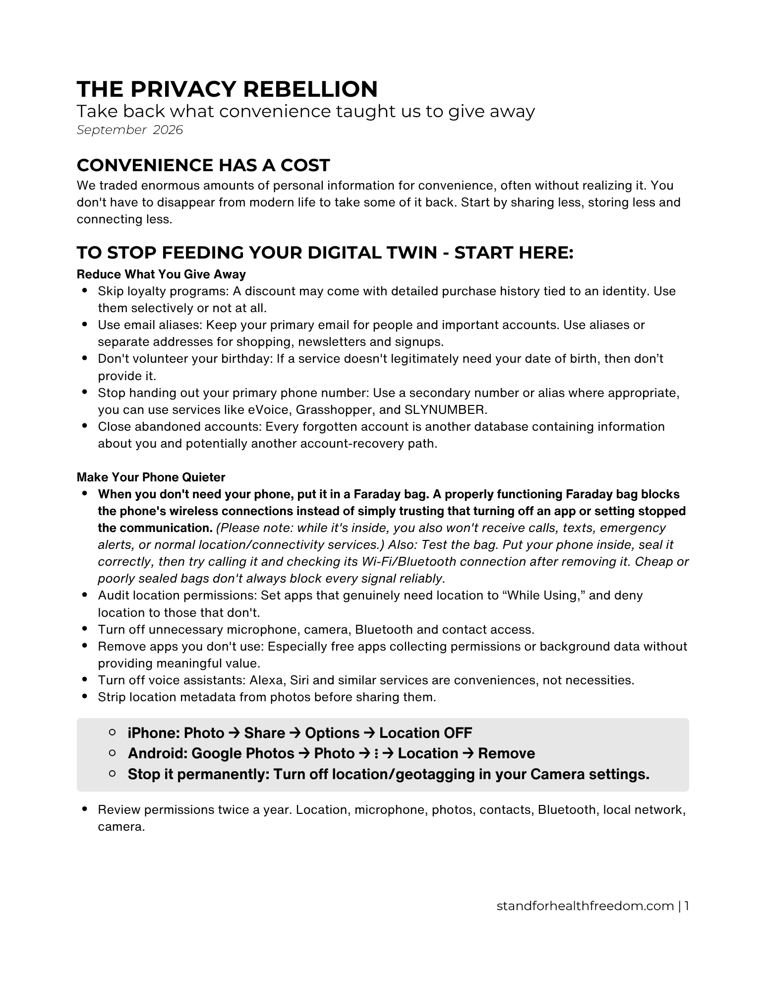 Advocacy Tips | Stand For Health Freedom